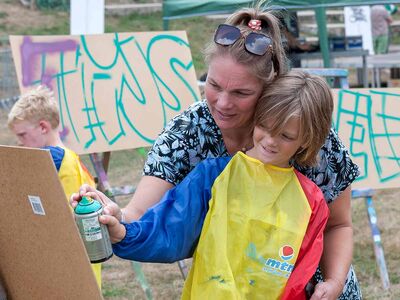 Graffiti Workshop met kinderen.