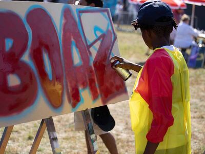 Graffiti Workshop met kinderen.