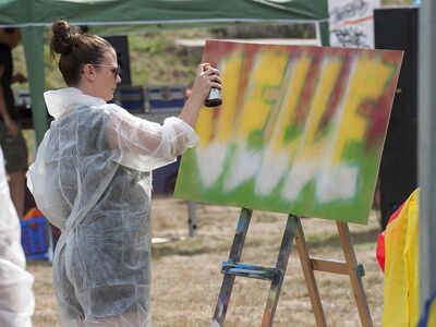Graffiti Workshop met kinderen.